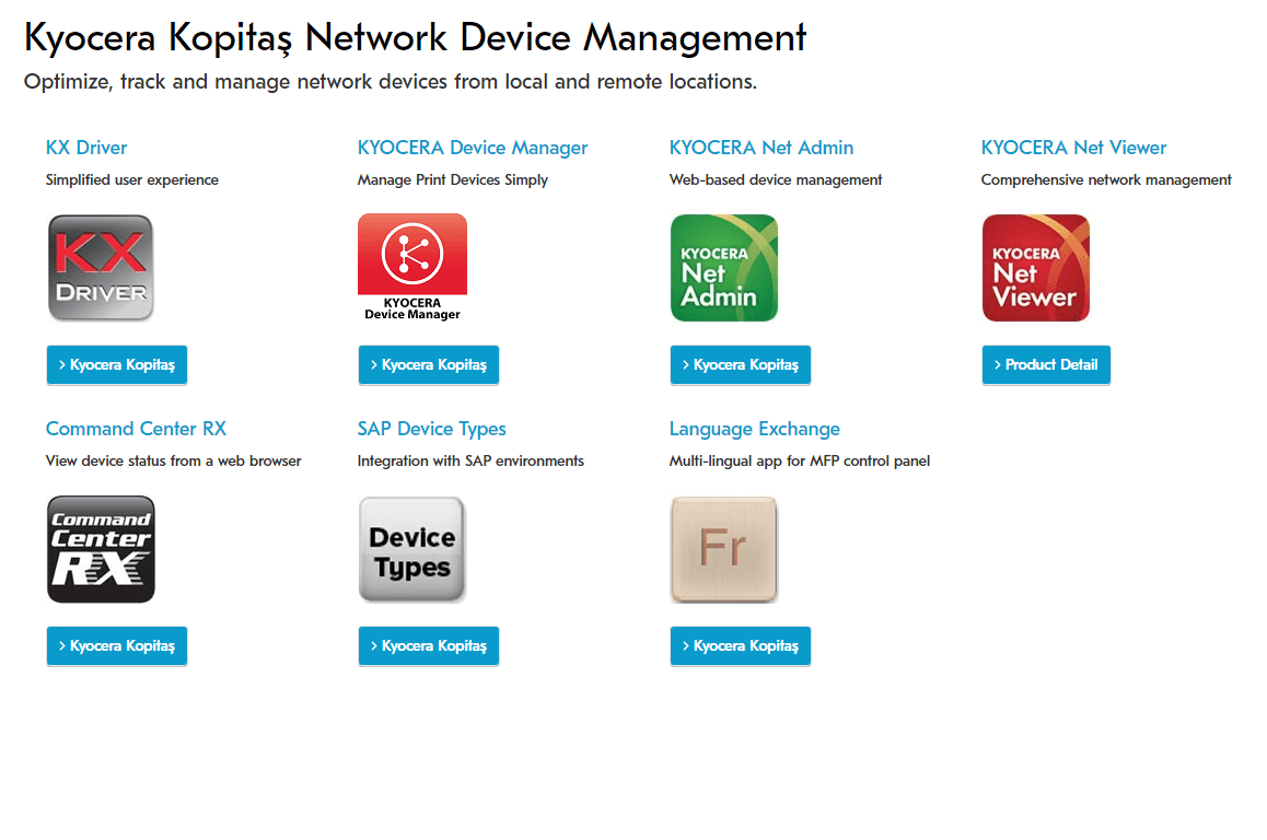 KYOCERA Network Device Management Broşür